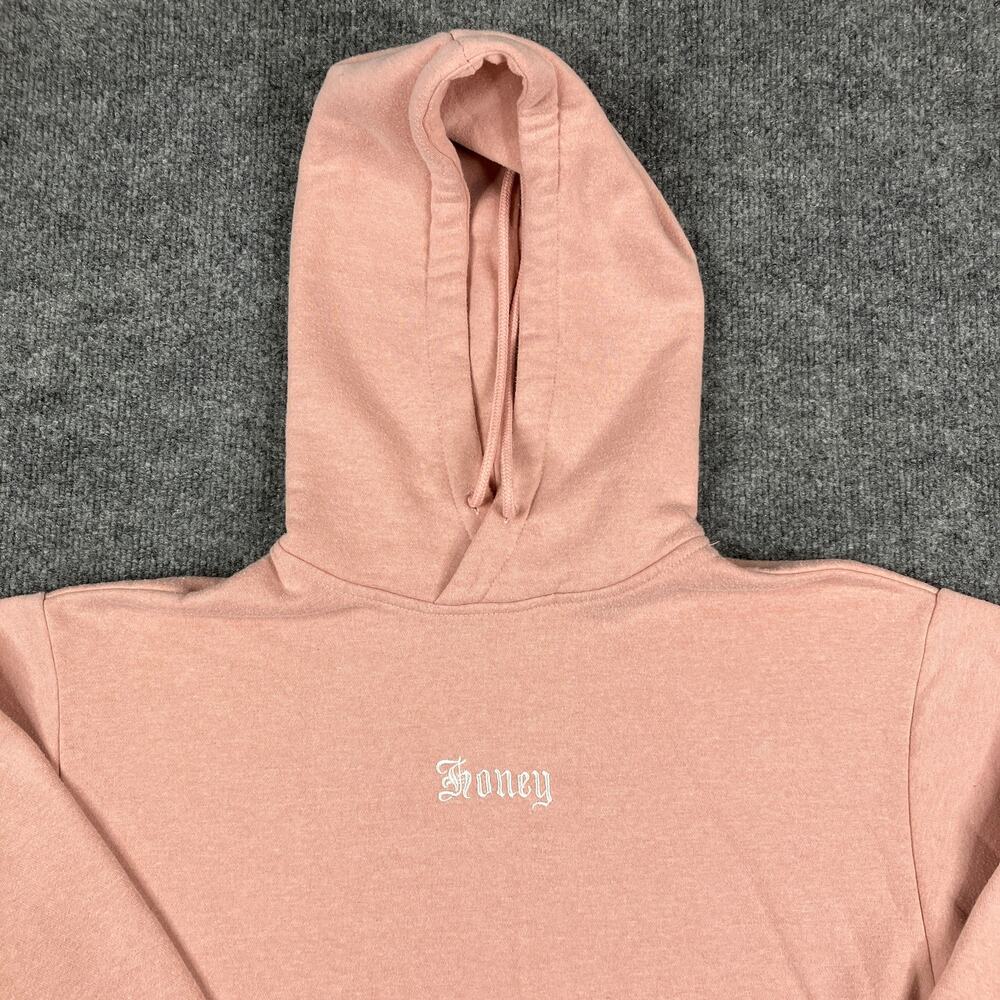 Forever 21 Hoodie Womens Size S Pink Pullover Minimalist Honey Graphic Casual